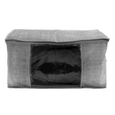 Εικόνα της Θήκη Αποθήκευσης Estia Grey Non Woven Υφασμάτινη Με Διπλό Φερμουάρ 60x45x30cm 03-5719