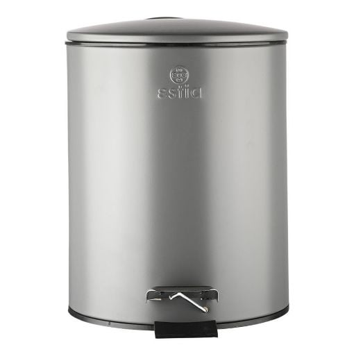 Εικόνα της Καλαθάκι Μπάνιου Estia Classic Μεταλλικό Soft Close 5lt Matte Grey 02-3753