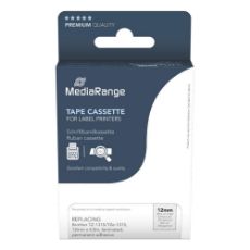 Εικόνα της Πλαστική Ταινία Ετικετογράφου MediaRange (Brother TZ-132/TZe-132) 12mm x 8m Red on Clear MRBTZ132
