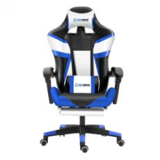 Εικόνα της Gaming Chair Herzberg Blue with Footrest 8082
