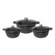 Εικόνα της Σετ Κατσαρόλες Cheffinger Marble Coating Black 6τμχ CF-DCSO1