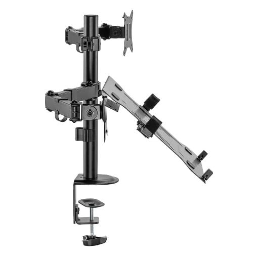Εικόνα της Dual Monitor Desk Mount Logilink for Monitors 17-32" & Laptops 10-15.6" Black BP0175