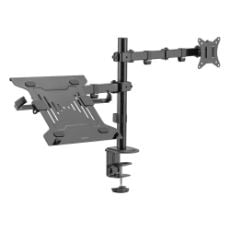 Εικόνα της Dual Monitor Desk Mount Logilink for Monitors 17-32" & Laptops 10-15.6" Black BP0175
