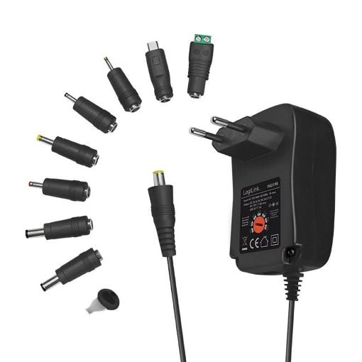 Εικόνα της Universal Τροφοδοτικό Logilink 3-12V 24W Ρυθμιζόμενο με 8 Βύσματα PA0198