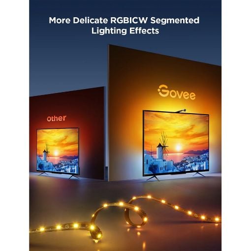 Εικόνα της Govee TV Backlight 3 Lite RGBICW Wi-Fi + Bluetooth 55-65" 3.6m H6099