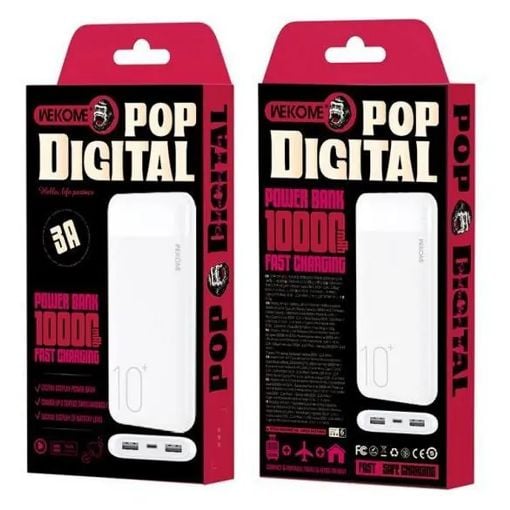 Εικόνα της Power Bank WK 10000mAh Dual USB 10W White WP-01