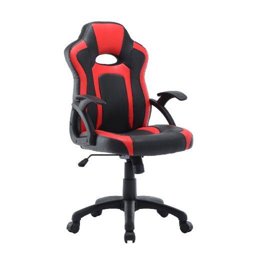 Εικόνα της Καρέκλα Γραφείου Velco Gaming Μαύρη/Κόκκινη PU 66-35686