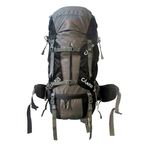 Εικόνα της Σακίδιο Πλάτης Campus Peak 65lt Γκρι-Μαύρο 810-9654-10/14