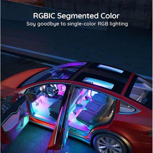 Εικόνα της Govee RGBIC Strip Light Interior Car LED Bluetooth H7090