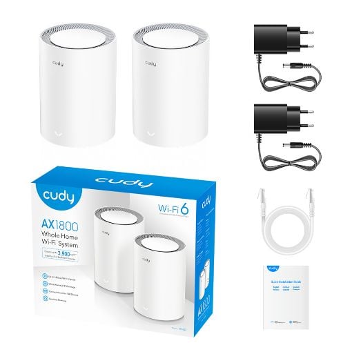 Εικόνα της Access Point Cudy M3000 v2.0 Whole Home Mesh WiFi System AX3000 2.5 Gbps (2-Pack)