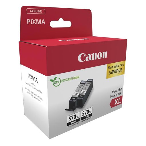 Εικόνα της Πακέτο 2 Μελανιών Canon PGI-570XL Twin Pack Black 0318C010