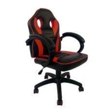 Εικόνα της Καρέκλα Γραφείου Velco Gaming Μαύρη/Κόκκινη PU & TEXT 66-35693
