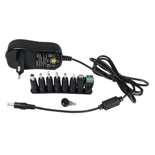 Εικόνα της Universal Τροφοδοτικό Logilink 3-12V 12W Ρυθμιζόμενο με 8 Βύσματα PA0167