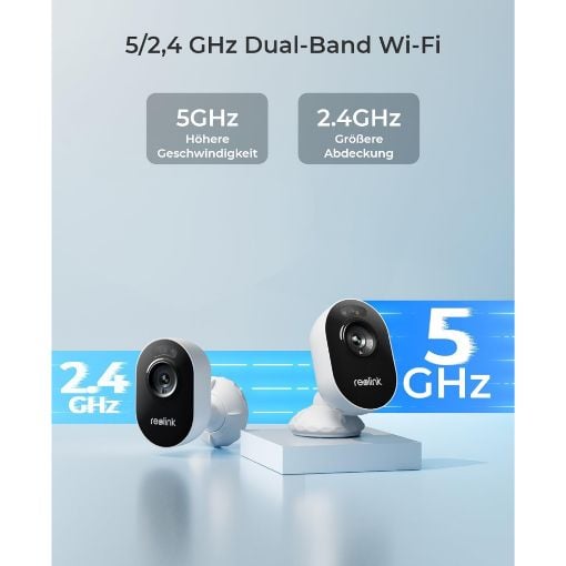 Εικόνα της Indoor/Outdoor IP Camera Reolink E430 2K Dual-Band Wireless White