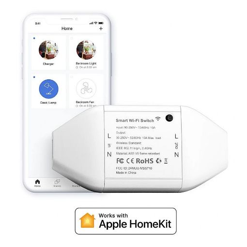 Εικόνα της DIY Smart Ενδιάμεσος Διακόπτης Meross WiFi White MSS710-UN