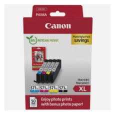 Εικόνα της Πακέτο 4 Μελανιών Canon CLI-571XLMP Black/Cyan/Magenta/Yellow 0332C006