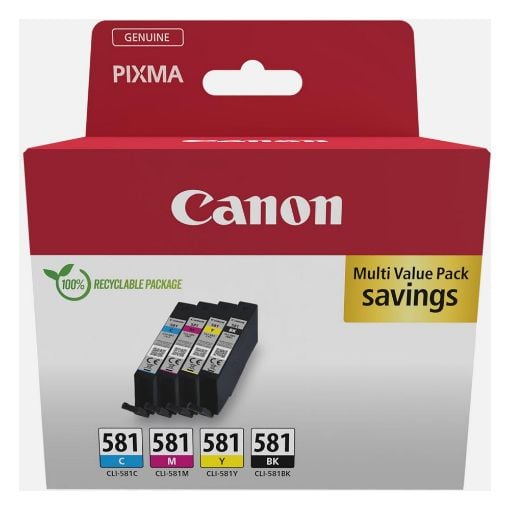 Εικόνα της Πακέτο 4 Μελανιών Canon CLI-581MP Black/Cyan/Magenta/Yellow 2103C007
