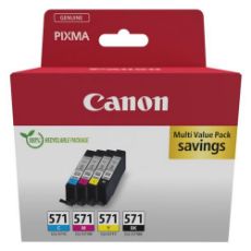 Εικόνα της Πακέτο 4 Μελανιών Canon CLI-571 Black/Cyan/Magenta/Yellow 0386C008