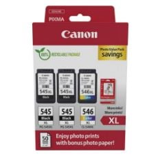 Εικόνα της Πακέτο 3 Μελανιών Canon PG-545XL x2 & CL-546XL Photo Value Pack 8286B015