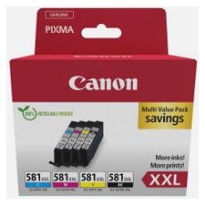 Εικόνα της Πακέτο 4 Μελανιών Canon CLI-581XXL Black/Cyan/Magenta/Yellow 1998C007