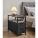 Εικόνα της Vasagle Κομοδίνο Ξύλινο 35x60x61 cm Anthracite Grey LET325B22