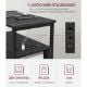 Εικόνα της Vasagle Κομοδίνο Ξύλινο 35x60x61 cm Anthracite Grey LET325B22