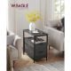 Εικόνα της Vasagle Κομοδίνο Ξύλινο 35x60x61 cm Anthracite Grey LET325B22