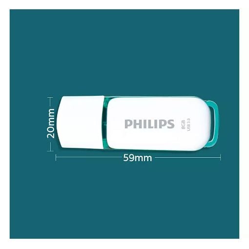 Εικόνα της Philips Snow 8GB USB 3.0 White/Spring Green FM08FD75B/00