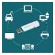 Εικόνα της Philips Snow 8GB USB 3.0 White/Spring Green FM08FD75B/00