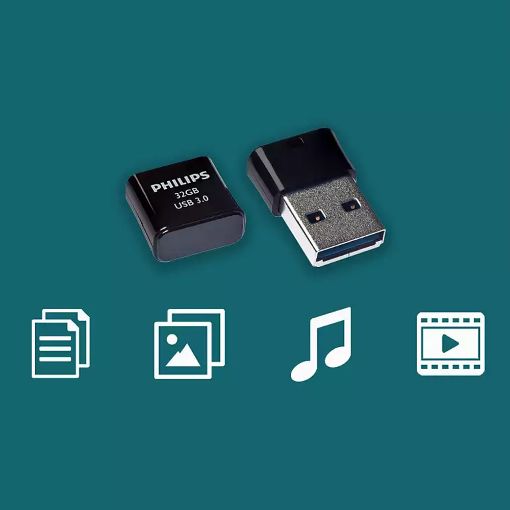 Εικόνα της Philips Pico 32GB USB 3.0 Midnight Black FM32FD90B/00