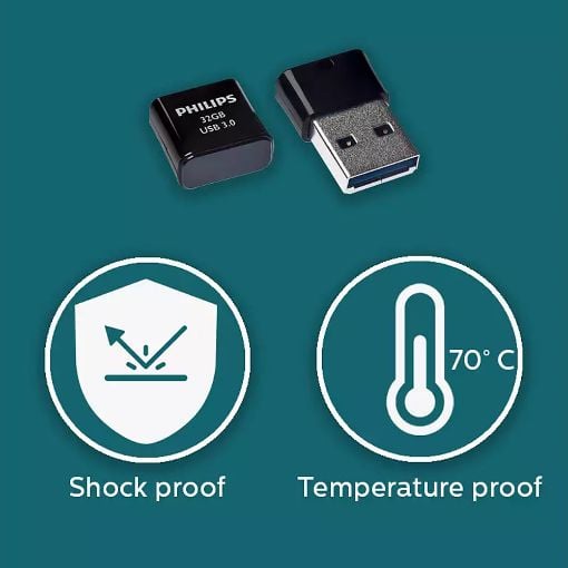 Εικόνα της Philips Pico 32GB USB 3.0 Midnight Black FM32FD90B/00
