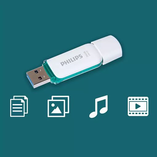 Εικόνα της Philips Snow 256GB USB 3.0 White/Spring Green FM25FD75B/00