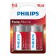 Εικόνα της Αλκαλικές Μπαταρίες D Philips Power Alkaline LR20 1.5V 2τμχ LR20P2B/10