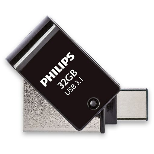 Εικόνα της Philips 2-in-1 32GB USB-A & USB-C 3.1 Black FM32DC152B/00