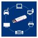 Εικόνα της Philips Snow 64GB USB 2.0 White/Magic Purple FM64FD70B/00