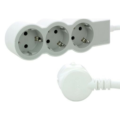 Εικόνα της Πολύπριζο Legrand 3 Θέσεων 5m White/Grey 694567
