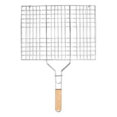 Εικόνα της Σχάρα Ψησίματος Barbeque Estia Μεταλλική 49x30 cm με Ξύλινη Λαβή 05-9489