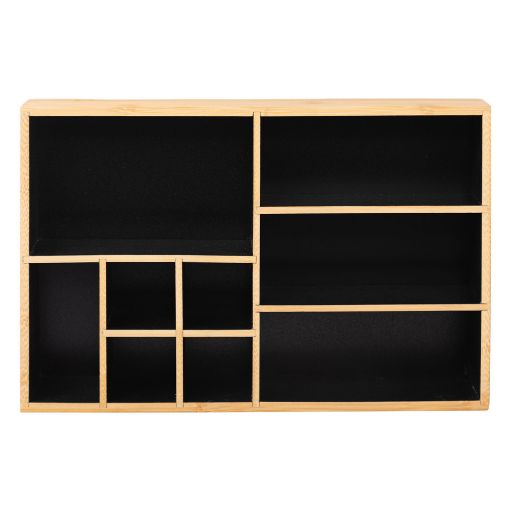 Εικόνα της Θήκη Οργάνωσης Καλλυντικών Estia Bamboo 9 Θέσεων 02-13127