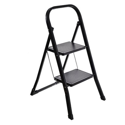 Εικόνα της Σκαλοσκαμπό Estia Neo Black με 2 Σκαλιά 46x55x81 cm 04-14704
