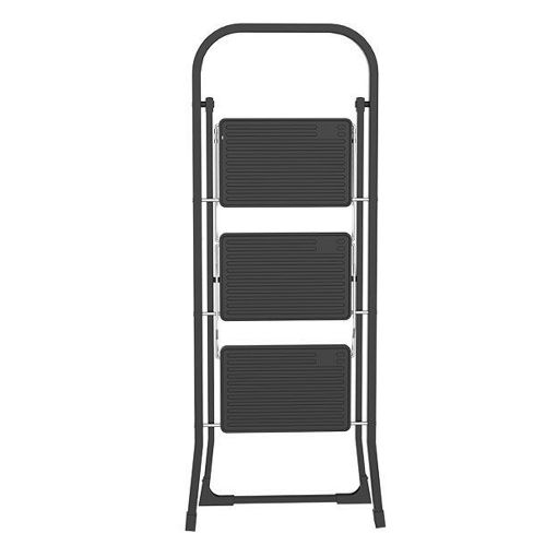 Εικόνα της Σκαλοσκαμπό Estia Neo Black με 3 Σκαλιά 46x71x105 cm 04-14711