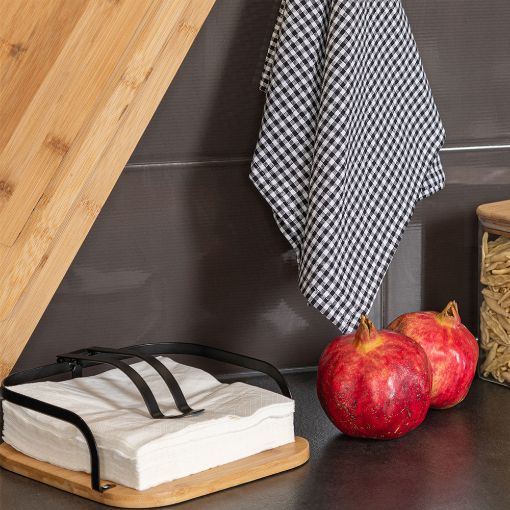 Εικόνα της Χαρτοπετσετοθήκη Estia Bamboo Essentials Τετράγωνη Μεταλλική 01-13202