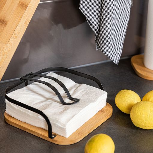 Εικόνα της Χαρτοπετσετοθήκη Estia Bamboo Essentials Τετράγωνη Μεταλλική 01-13202