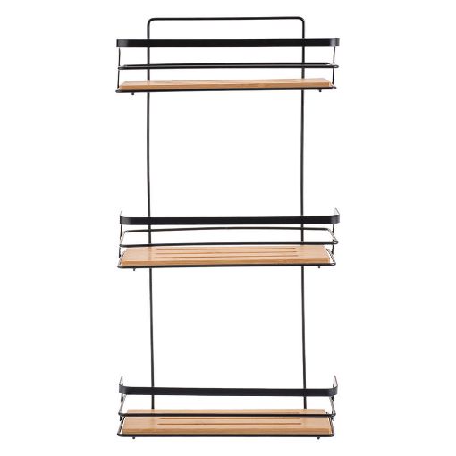 Εικόνα της Εταζέρα Estia Bamboo Essentials Μεταλλική Ίσια 3 Θέσεων 25.5x10.5x49 cm 02-12779