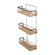 Εικόνα της Εταζέρα Estia Bamboo Essentials Μεταλλική Ίσια 3 Θέσεων 25.5x10.5x49 cm 02-12779