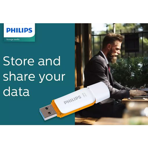 Εικόνα της Philips Snow 128GB USB 3.0 White/Sunrise Orange FM12FD75B/00
