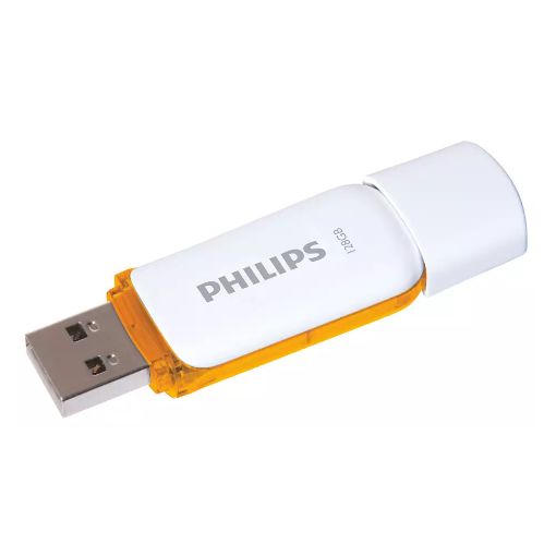 Εικόνα της Philips Snow 128GB USB 2.0 White/Sunrise Orange FM12FD70B/00