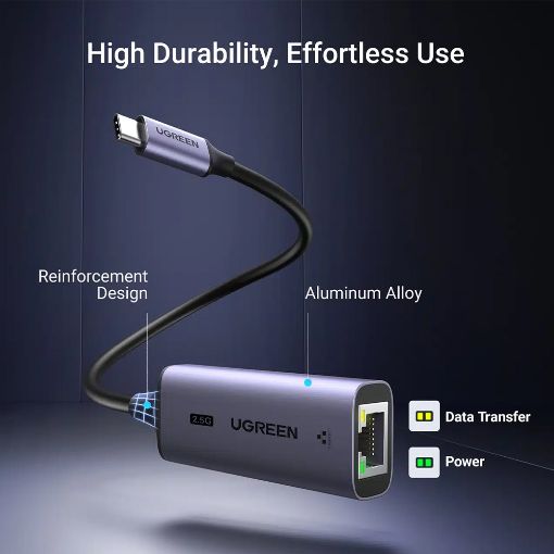 Εικόνα της Adapter Ugreen CM648 Type-C to Ethernet 2.5G Gray 25052