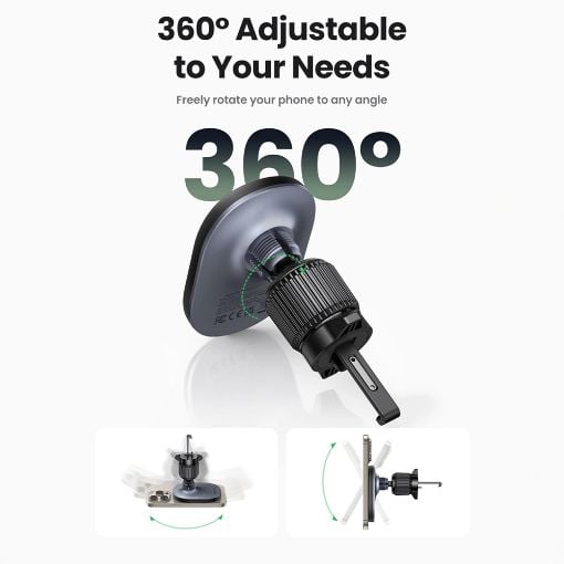 Εικόνα της Ugreen CD345 Magnetic Car Holder Qi Wireless Charging Black 25925