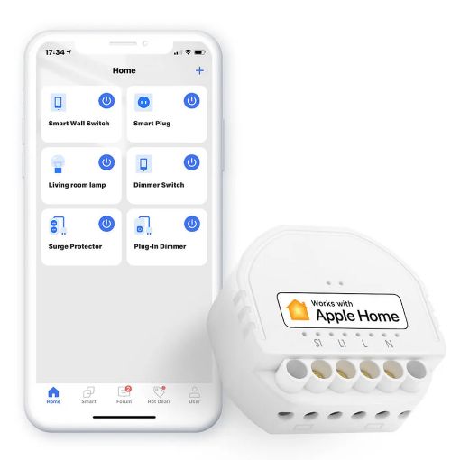 Εικόνα της DIY Smart Ενδιάμεσος Εσωτερικός Διακόπτης Meross WiFi HomeKit White MSS810HK-UN