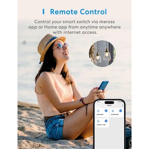 Εικόνα της Smart Εξωτερικός Διακόπτης Meross Two Way Touch White MSS550XHK-EU-TOUCH